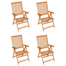 Tuinstoelen Met E Kussens Massief Teakhout 4 Blauw
