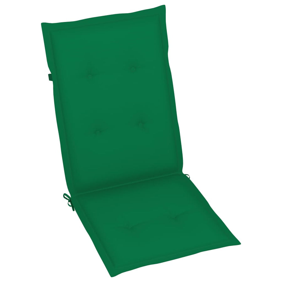 Tuinstoelen Met E Kussens Massief Teakhout 4 Groen