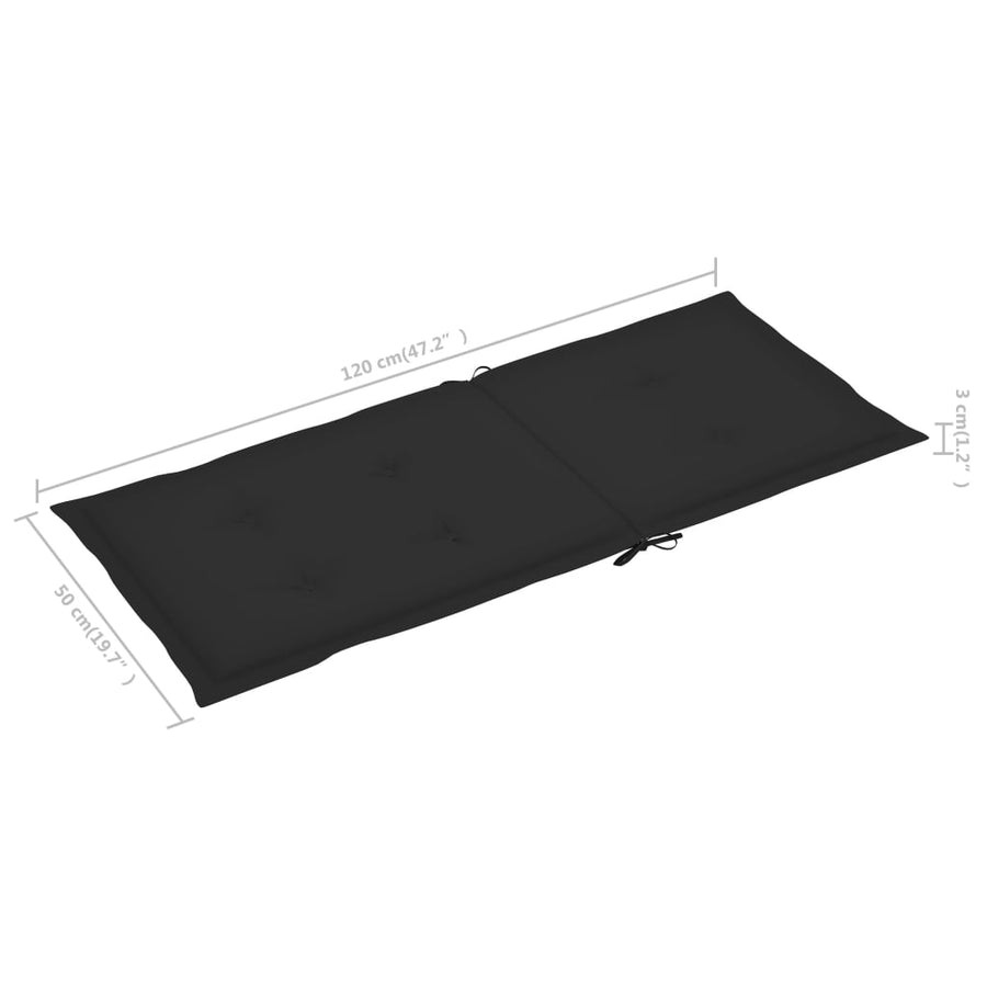 Tuinstoelen Met E Kussens Massief Teakhout 4 Zwart