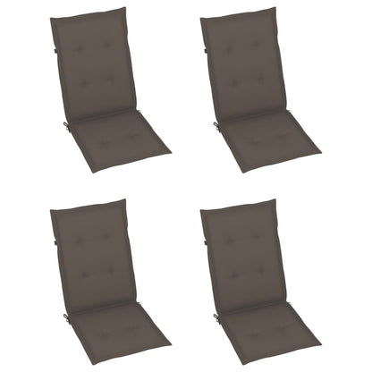 Tuinstoelen Met Kussens Massief Teakhout 4 Taupe