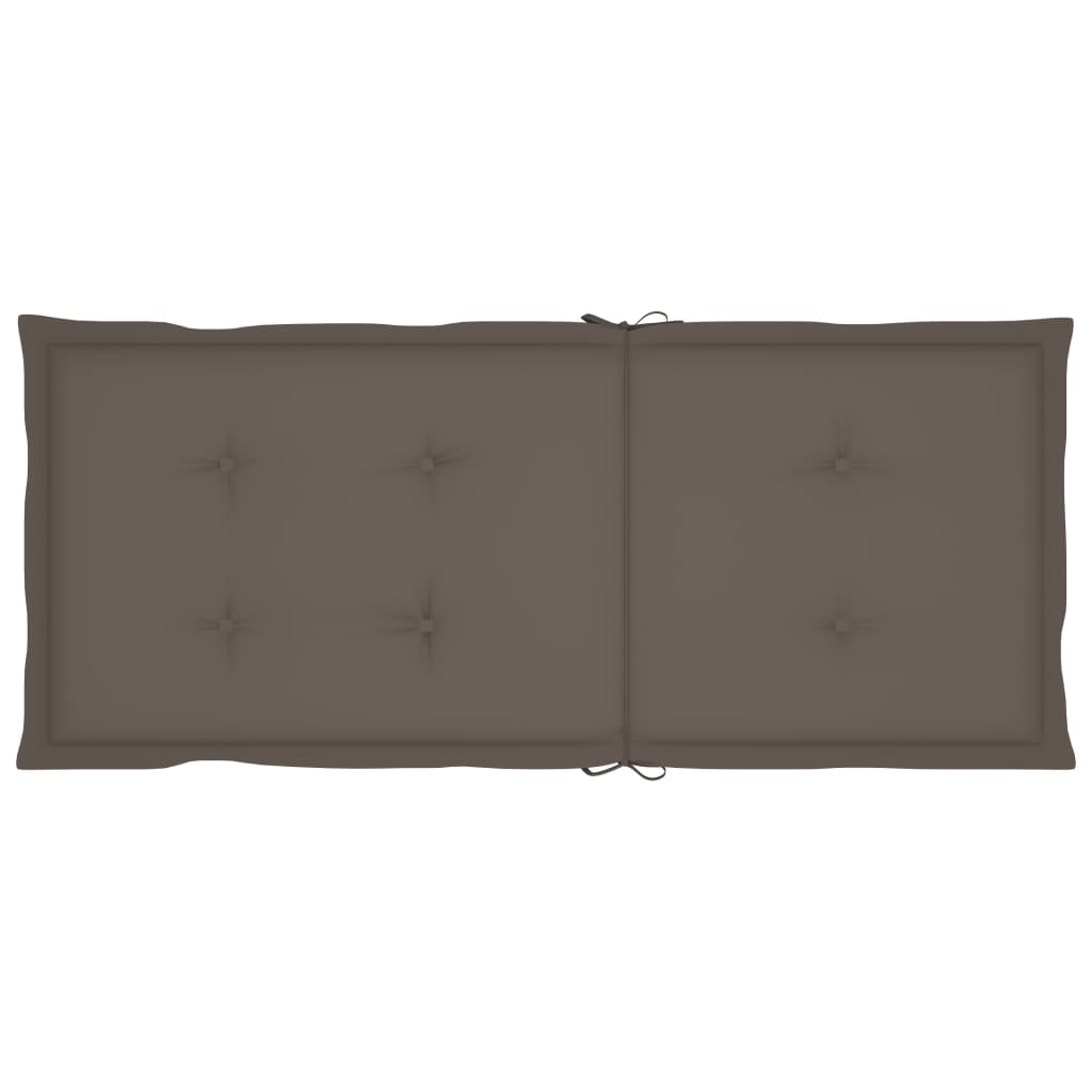 Tuinstoelen Met Kussens Massief Teakhout 4 Taupe