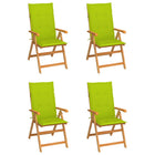 Tuinstoelen 4 st massief teakhout verstelbaar
