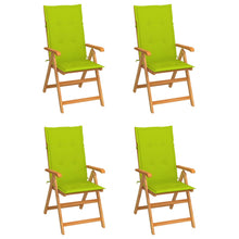 Tuinstoelen Met E Kussens Massief Teakhout 4 Heldergroen