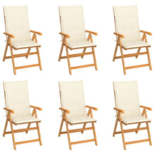 Tuinstoelen Met Kleurige Kussens Massief Teakhout 6 Crème