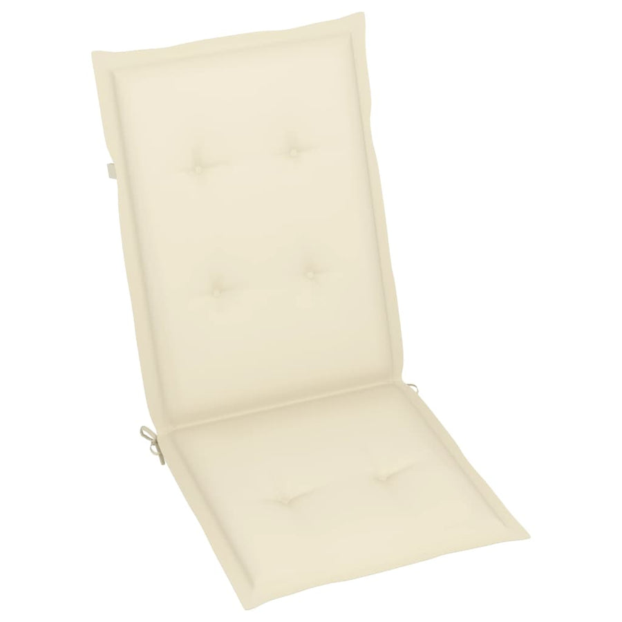 Tuinstoelen Met Kleurige Kussens Massief Teakhout 6 Crème