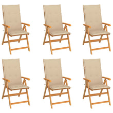 Tuinstoelen Met Kussens Massief Teakhout 6 Beige