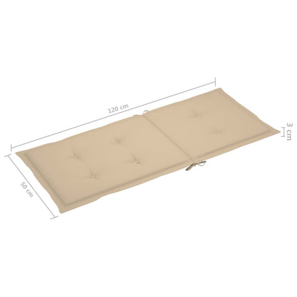 Tuinstoelen Met Kussens Massief Teakhout 6 Beige
