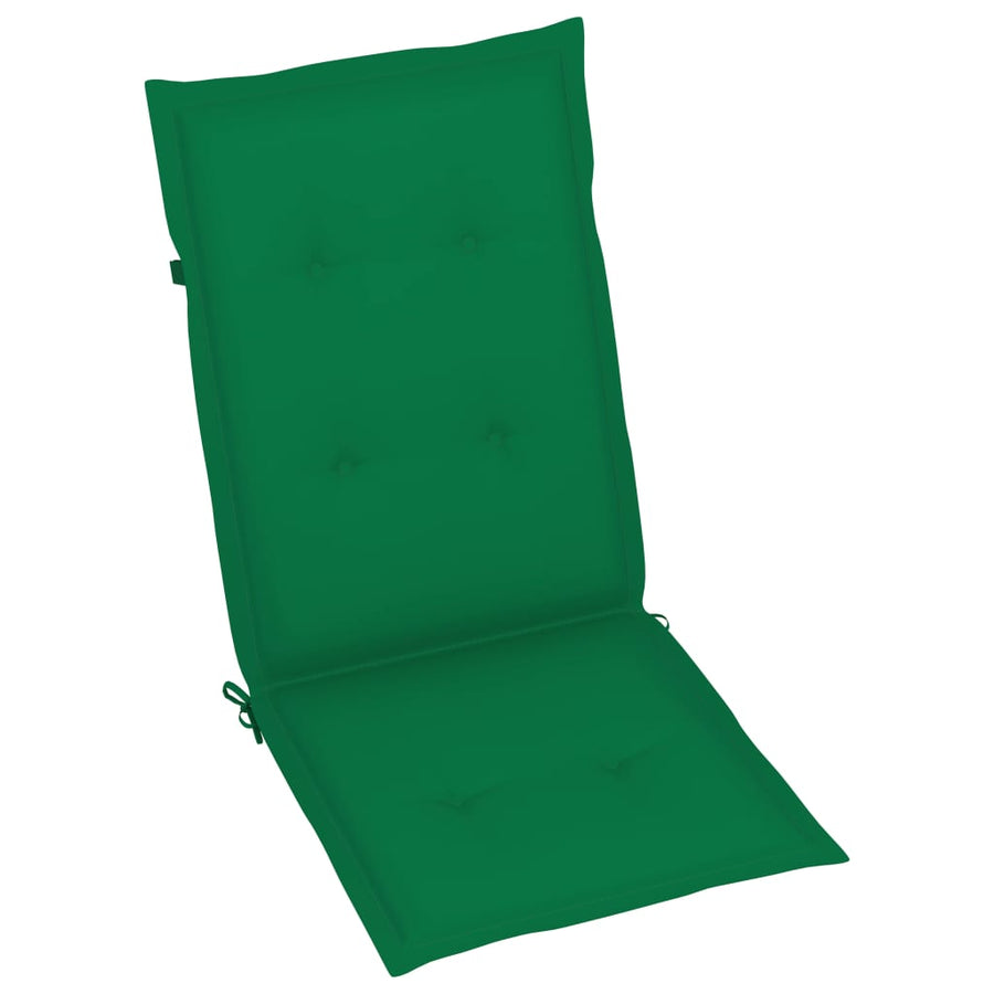 Tuinstoelen Met E Kussens Massief Teakhout 6 Groen