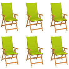 Tuinstoelen Met E Kussens Massief Teakhout 6 Heldergroen
