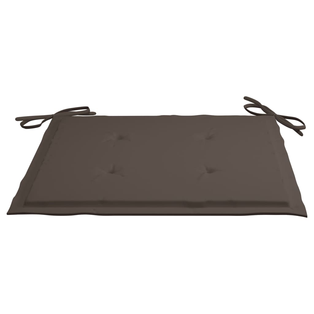 Tuinstoelen Met Kussens Massief Teakhout 6 Taupe