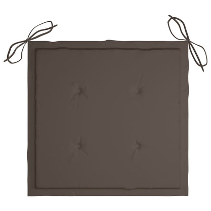 Tuinstoelen Met Kussens Massief Teakhout 6 Taupe