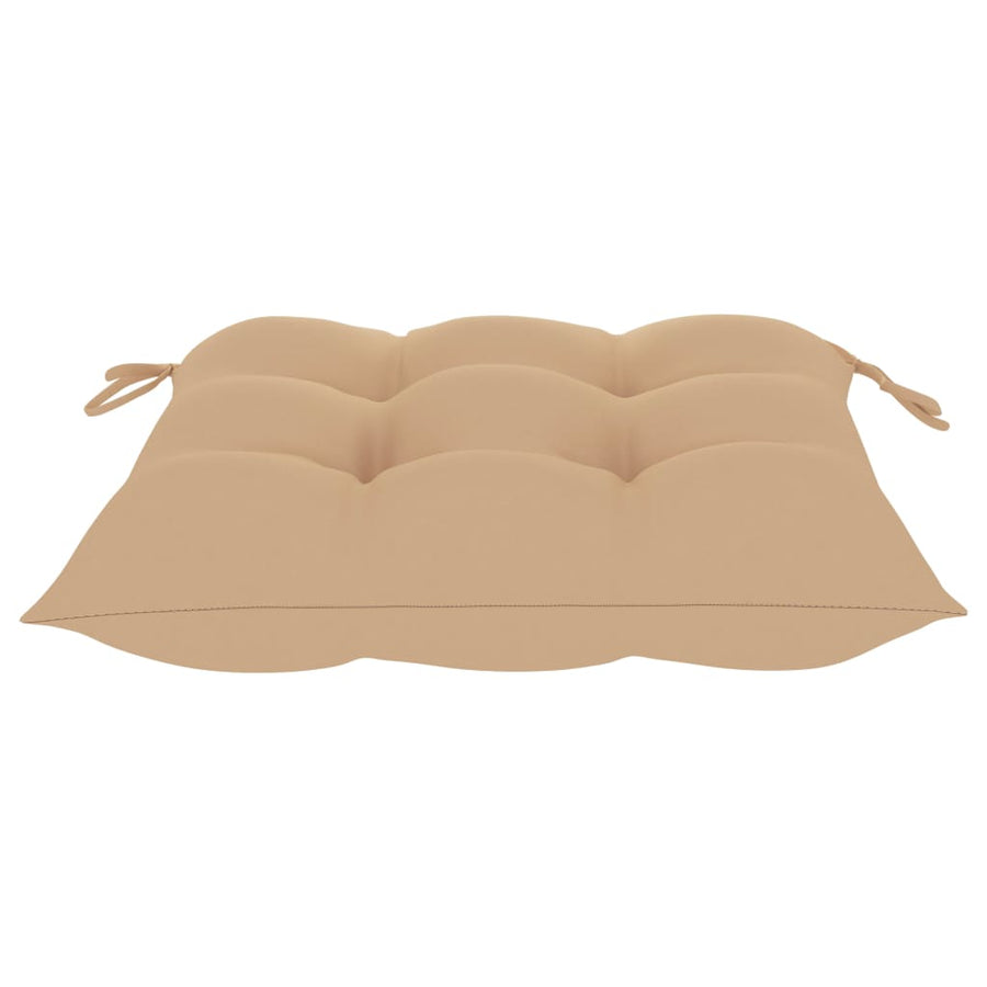 Tuinstoelen 6 St Met Beige Kussens Massief Teakhout