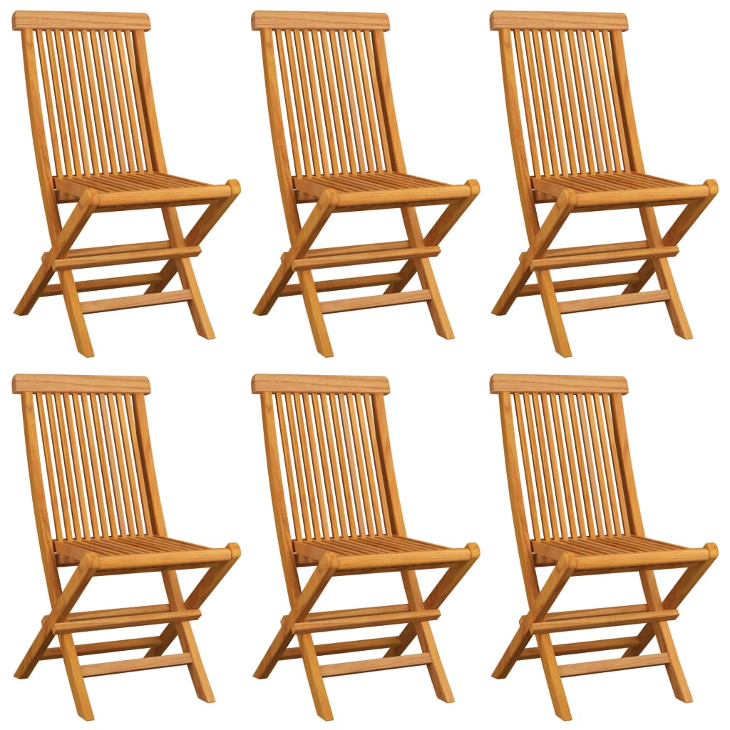 Tuinstoelen 6 St Met Taupe Kussens Massief Teakhout