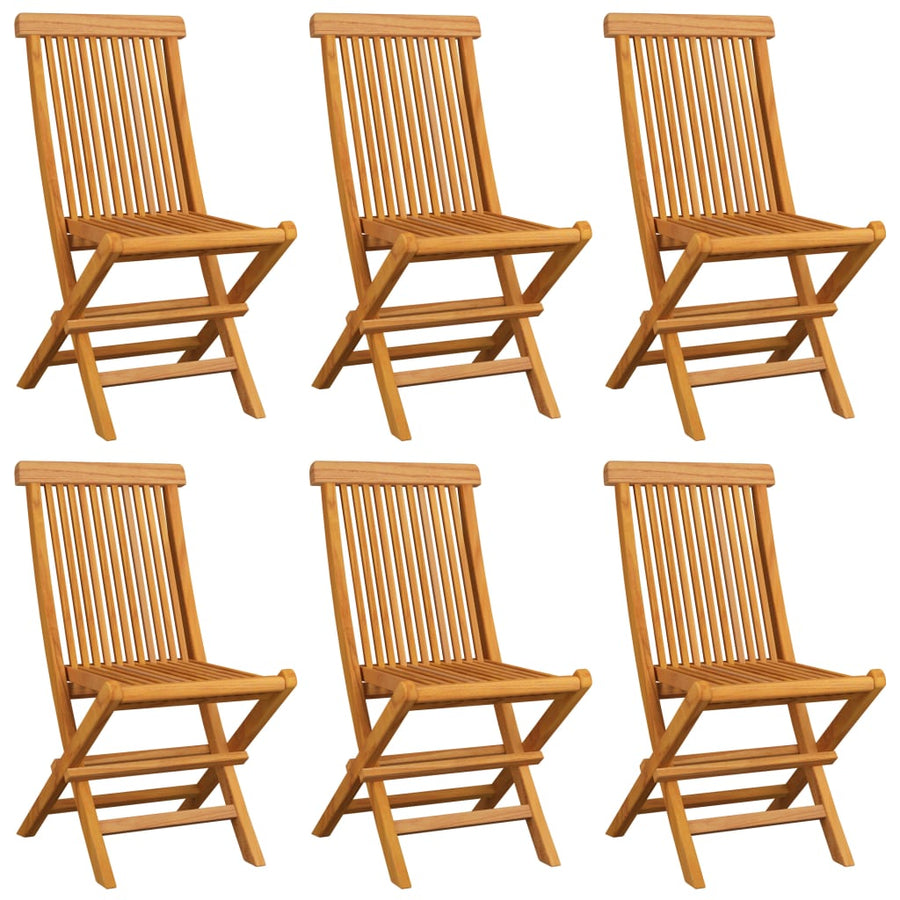 Tuinstoelen 6 St Met Taupe Kussens Massief Teakhout