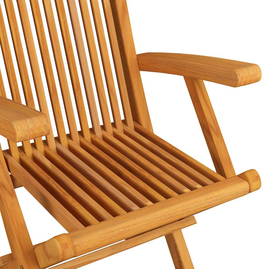 Tuinstoelen Met Rode Kussens Massief Teakhout 4