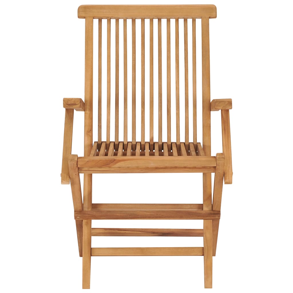 Tuinstoelen Met Witte Kussens Massief Teakhout 4 Crème