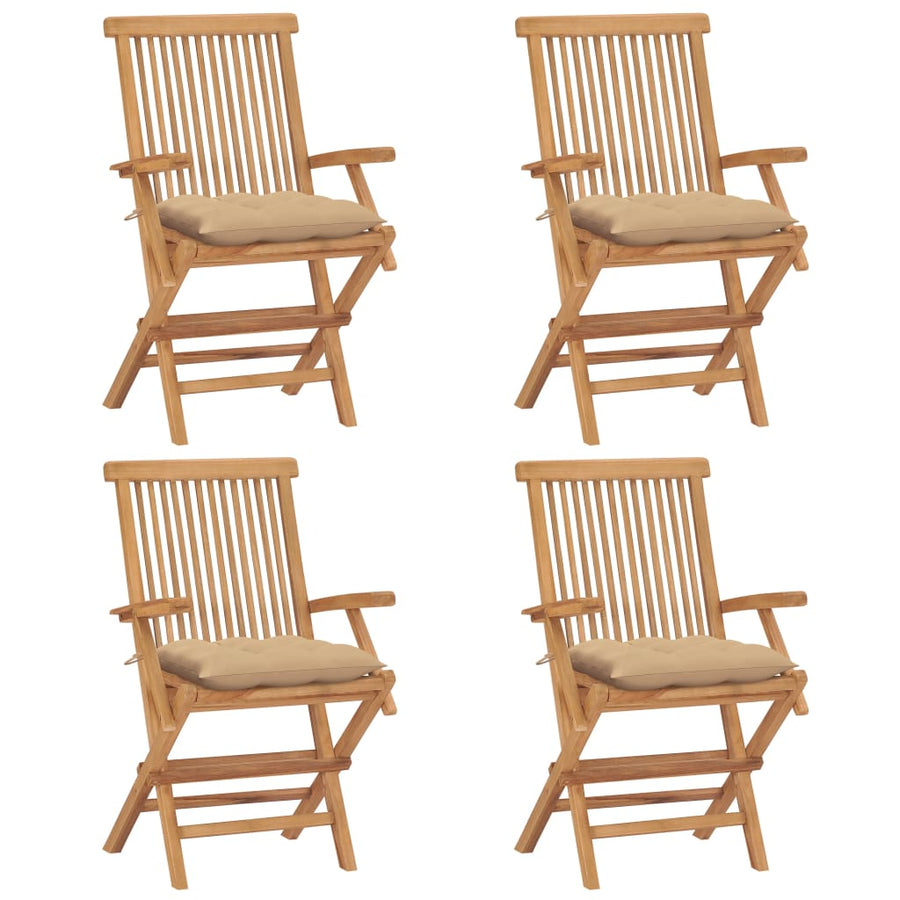 Tuinstoelen Met Kussens Massief Teakhout 4
