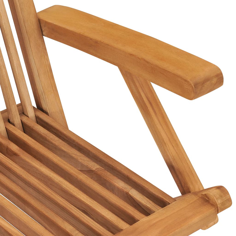Tuinstoelen Met E Kussens Massief Teakhout 4 Blauw