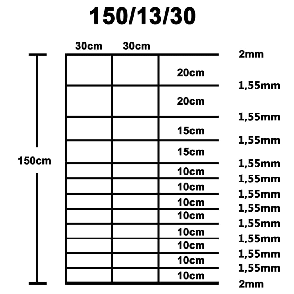 Hek 50X1,5 M Gegalvaniseerd Staal Zilverkleurig 1