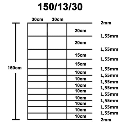 Hek 50X1,5 M Gegalvaniseerd Staal Zilverkleurig 1