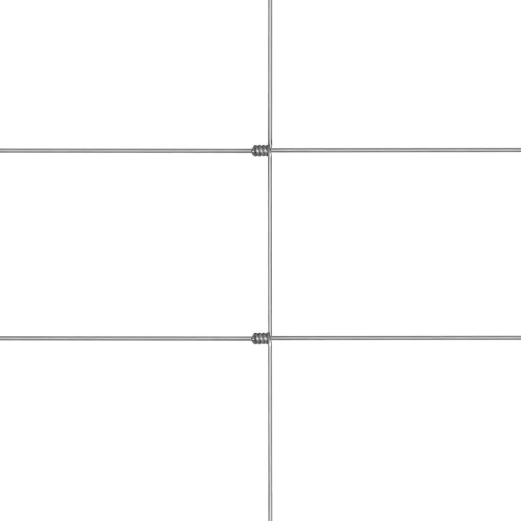 Hek 50x1,6 m gegalvaniseerd staal zilverkleurig 15 cm 50 x 1.6 m 15 draden