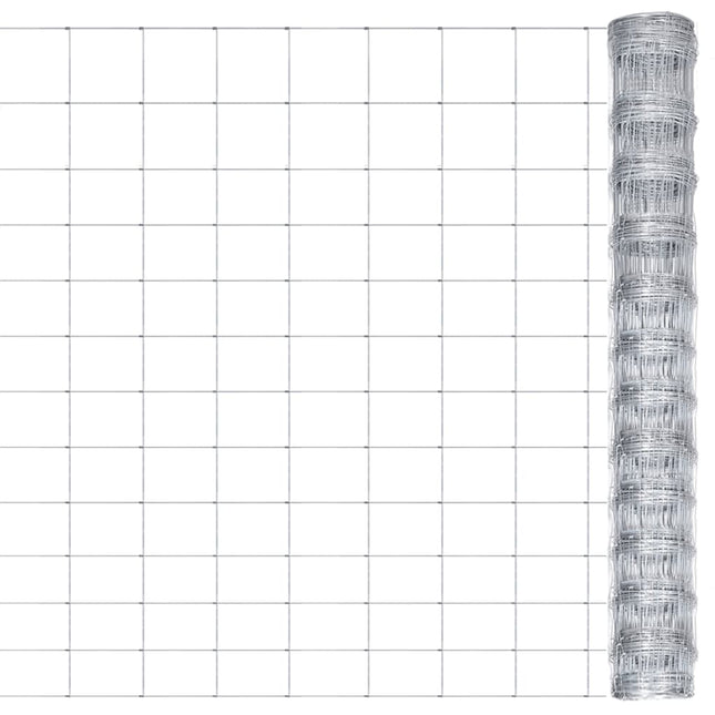 Tuinhek 50x1,25 m gegalvaniseerd staal zilverkleurig 30 cm 50 x 1.25 m 13 draden (2 mm)