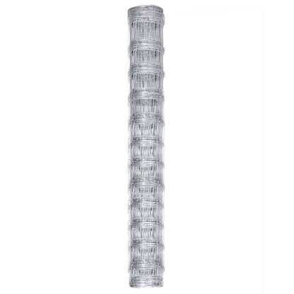 Tuinhek 50x1,25 m gegalvaniseerd staal zilverkleurig 30 cm 50 x 1.25 m 13 draden (2 mm)