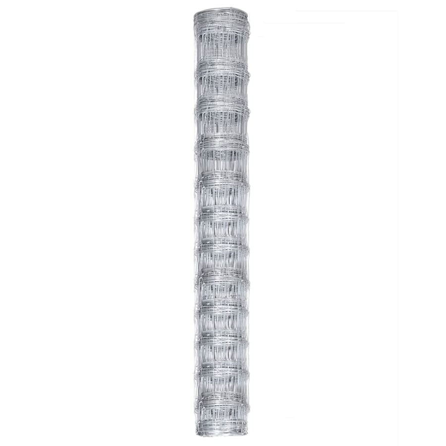 Tuinhek 50x1,25 m gegalvaniseerd staal zilverkleurig 30 cm 50 x 1.25 m 13 draden (2 mm)