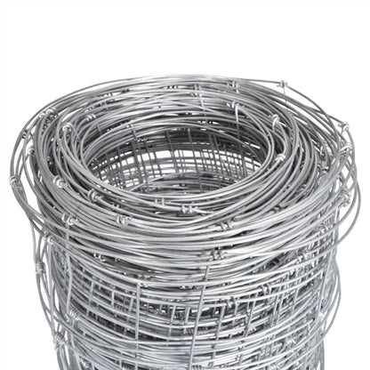 Tuinhek 50x1,25 m gegalvaniseerd staal zilverkleurig 30 cm 50 x 1.25 m 13 draden (2 mm)
