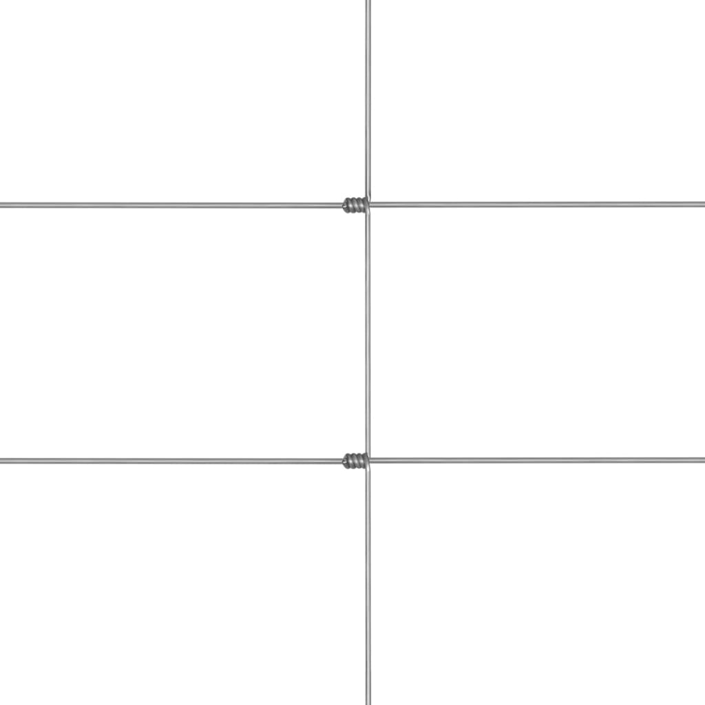 Tuinhek 50x1,25 m gegalvaniseerd staal zilverkleurig 30 cm 50 x 1.25 m 13 draden (2 mm)