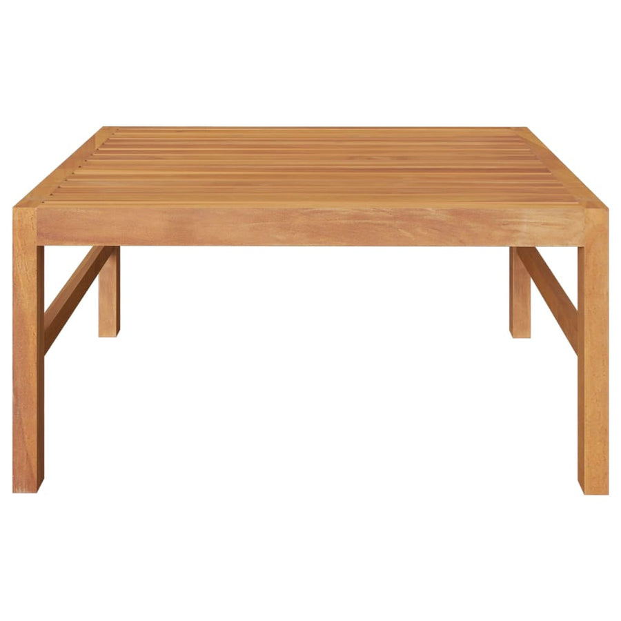 3-Delige Loungeset Met Kleurige Kussens Teakhout crème midden + voetensteun + Tafel