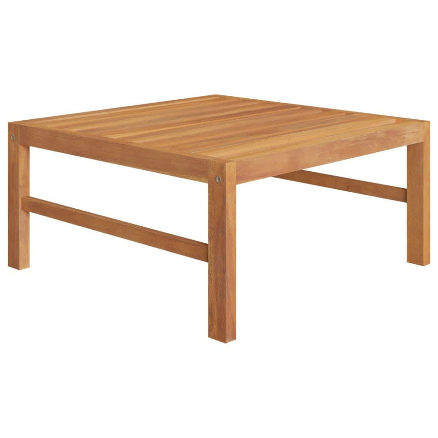 3-Delige Loungeset Met Donkergrijze Kussens Teakhout Donkergrijs midden + voetensteun + Tafel