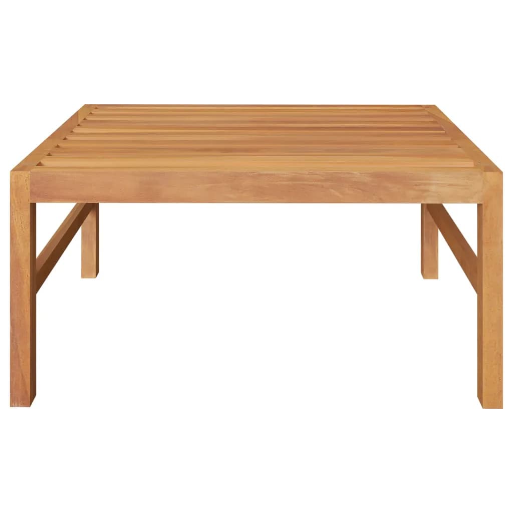 3-Delige Loungeset Met Donkergrijze Kussens Teakhout Donkergrijs midden + voetensteun + Tafel