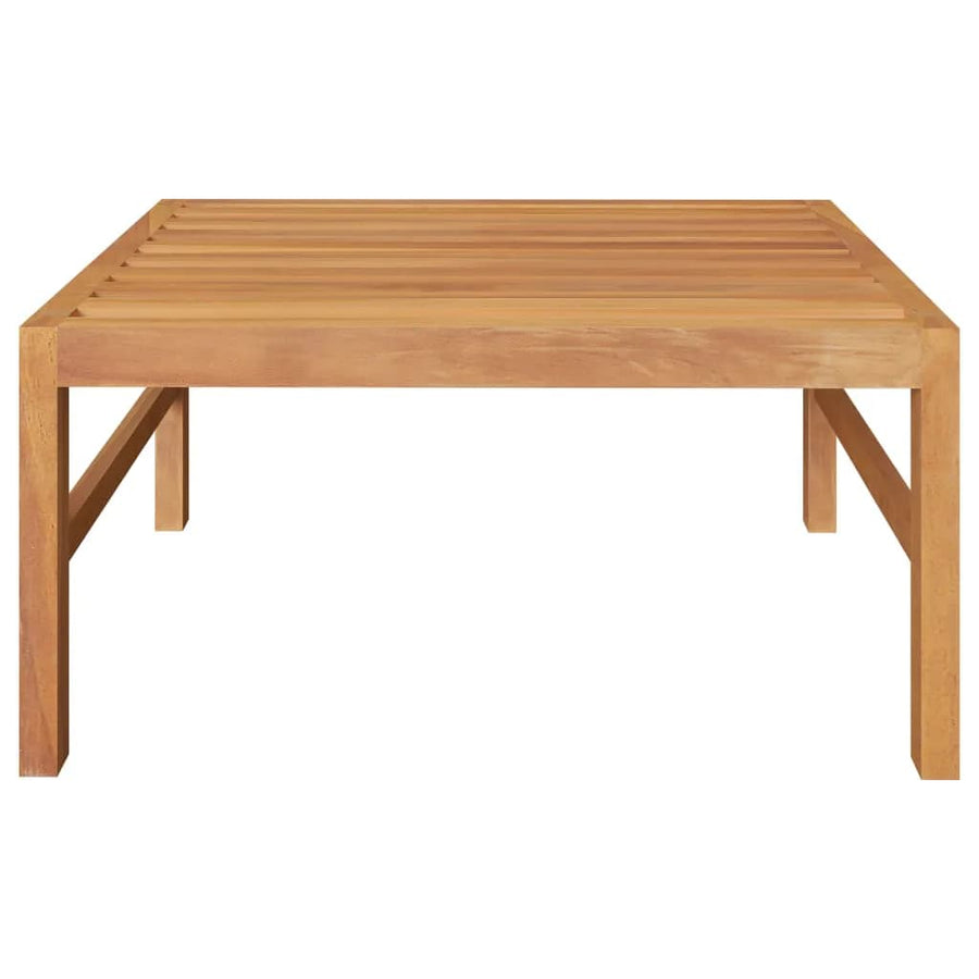 3-Delige Loungeset Met Donkergrijze Kussens Teakhout Donkergrijs midden + voetensteun + Tafel