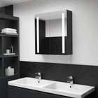 Bathroom cabinet with mirror and LED 62x14x60 cm