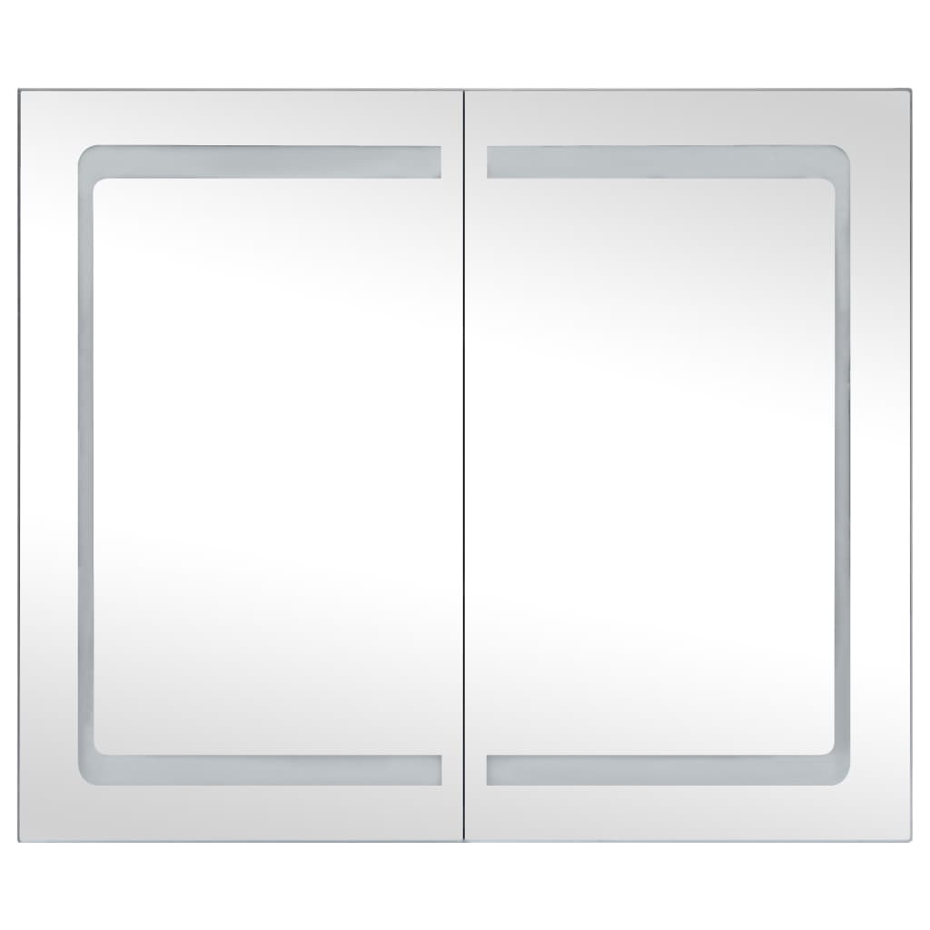 Badkamerkast Met Spiegel En Led 80X12,2X68 Cm