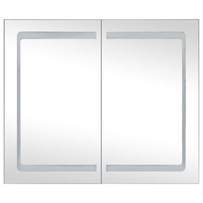 Badkamerkast Met Spiegel En Led 80X12,2X68 Cm