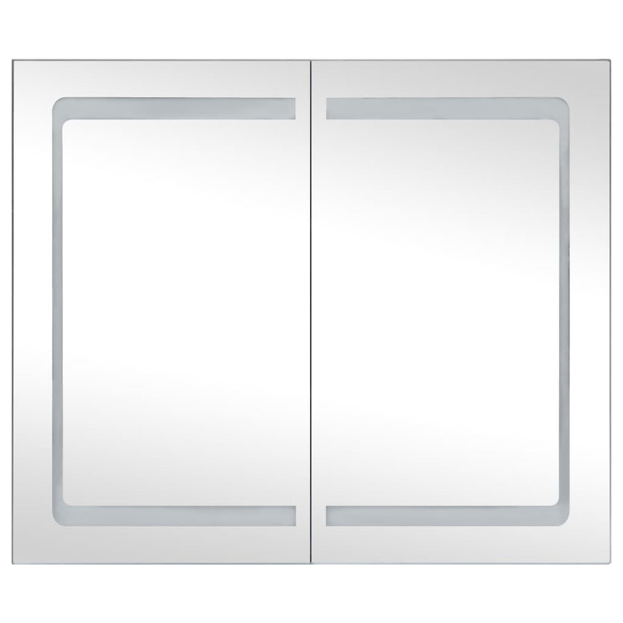 Badkamerkast Met Spiegel En Led 80X12,2X68 Cm