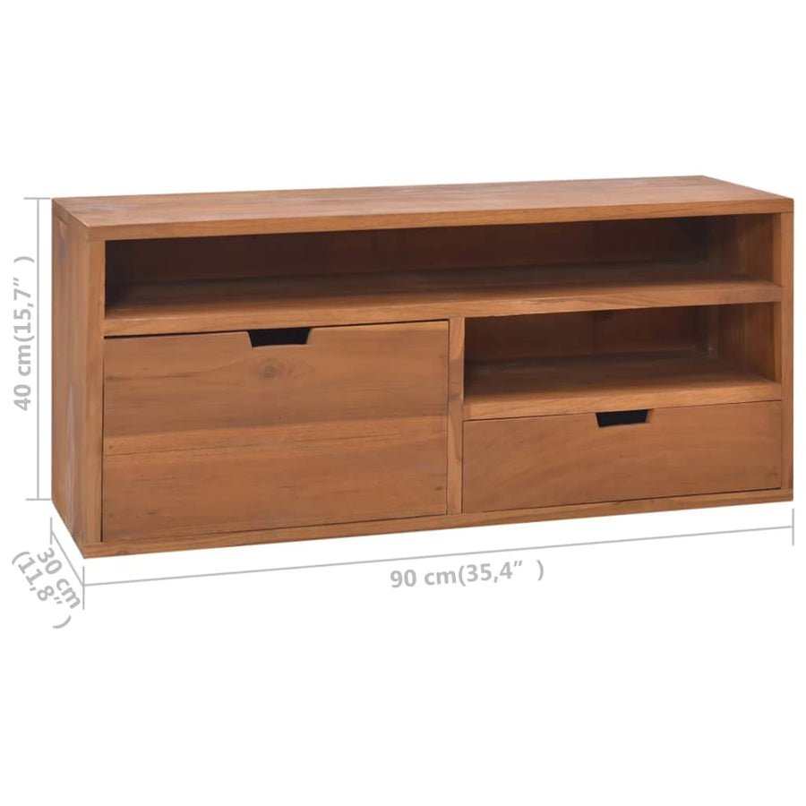 Tv-Meubel 90X30X40 Cm Massief Teakhout 90 cm
