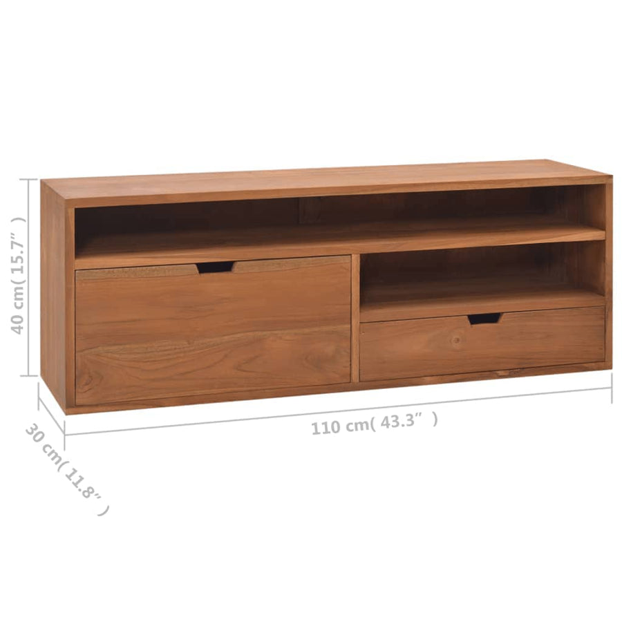 Tv-Meubel 110X30X40 Cm Massief Teakhout 110 cm