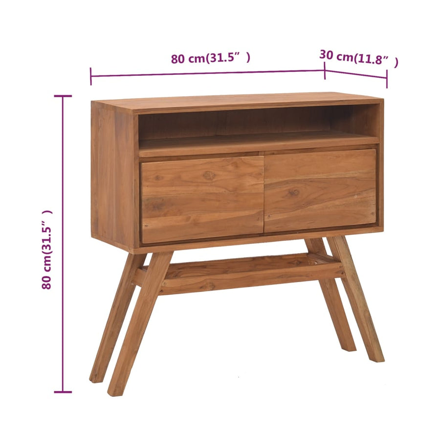 Wandtafel Massief Teakhout 80 x 30 x 80 cm