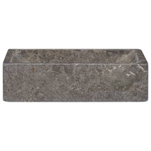 Gootsteen 45x30x12 cm marmer hoogglans grijs Grijs