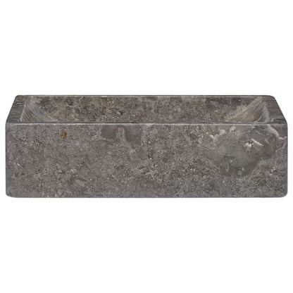 Gootsteen 45x30x12 cm marmer hoogglans grijs Grijs