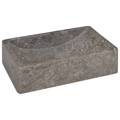 Gootsteen 45x30x12 cm marmer hoogglans grijs Grijs