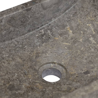 Gootsteen 45x30x12 cm marmer hoogglans grijs Grijs
