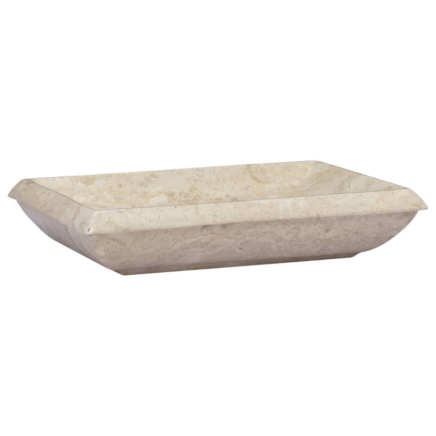 Gootsteen 50X35X10 Cm Marmer Kleurig Crème