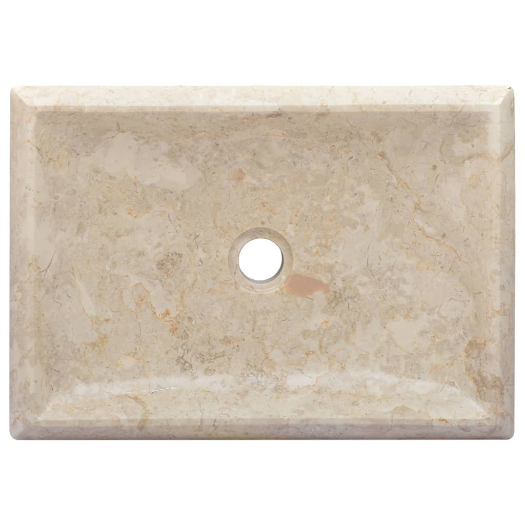 Gootsteen 50X35X10 Cm Marmer Kleurig Crème