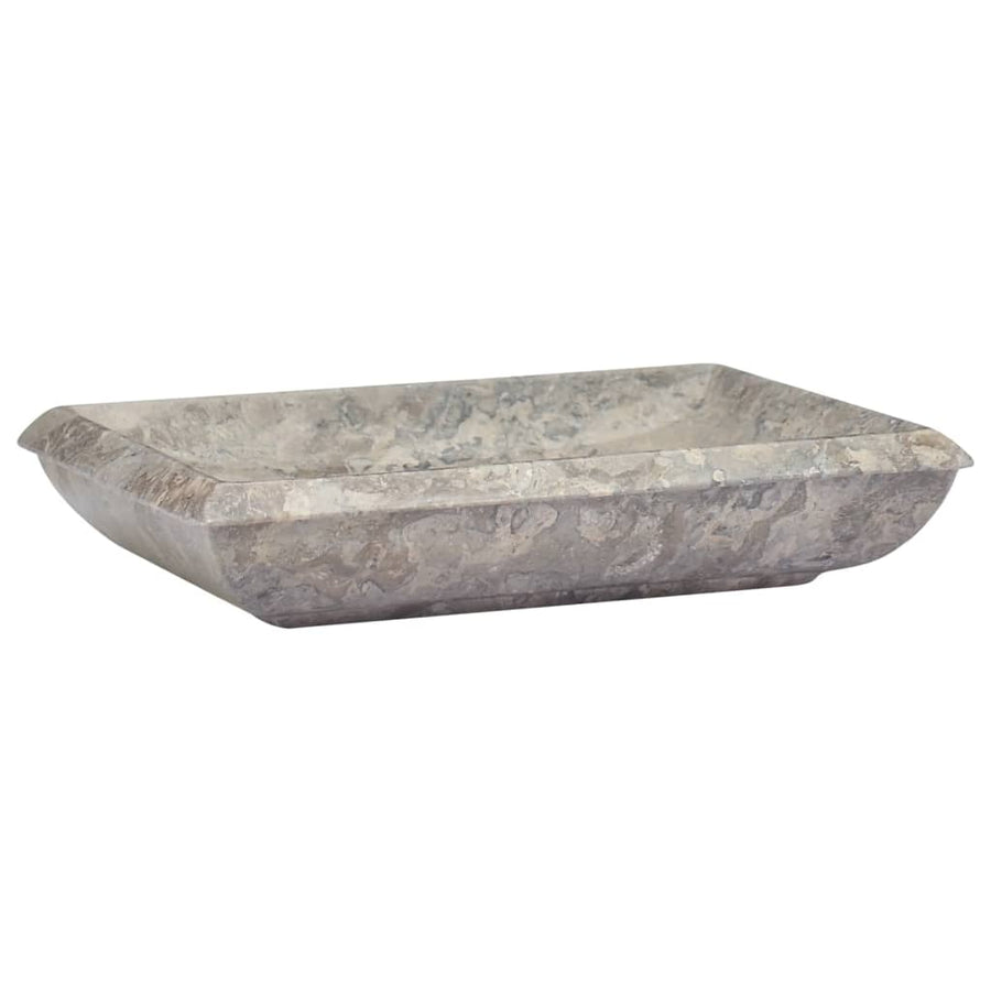 Gootsteen 50x35x10 cm marmer grijs Grijs
