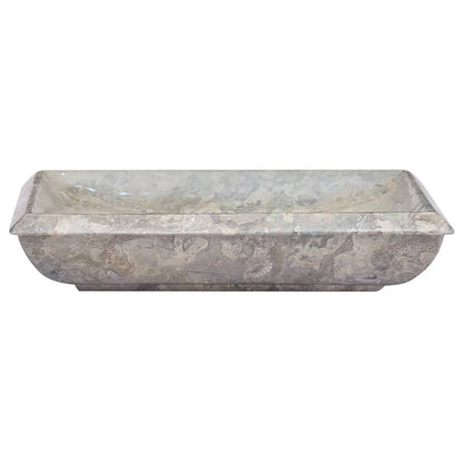 Gootsteen 50x35x10 cm marmer grijs Grijs
