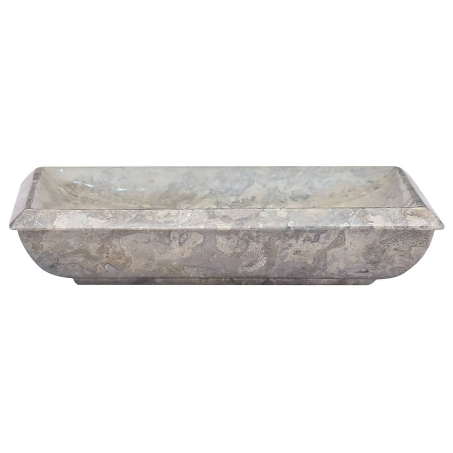 Gootsteen 50x35x10 cm marmer grijs Grijs